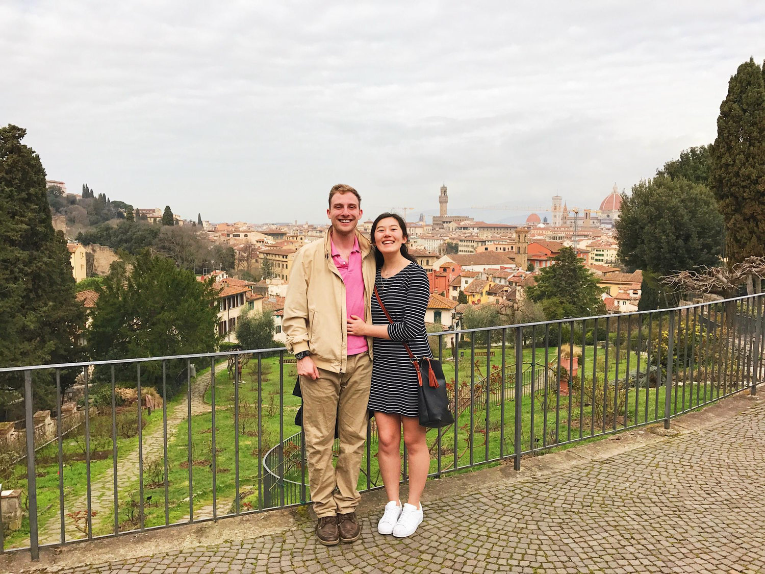 Our first trip abroad together while I was studying in Venice- we're in Florence, Italy