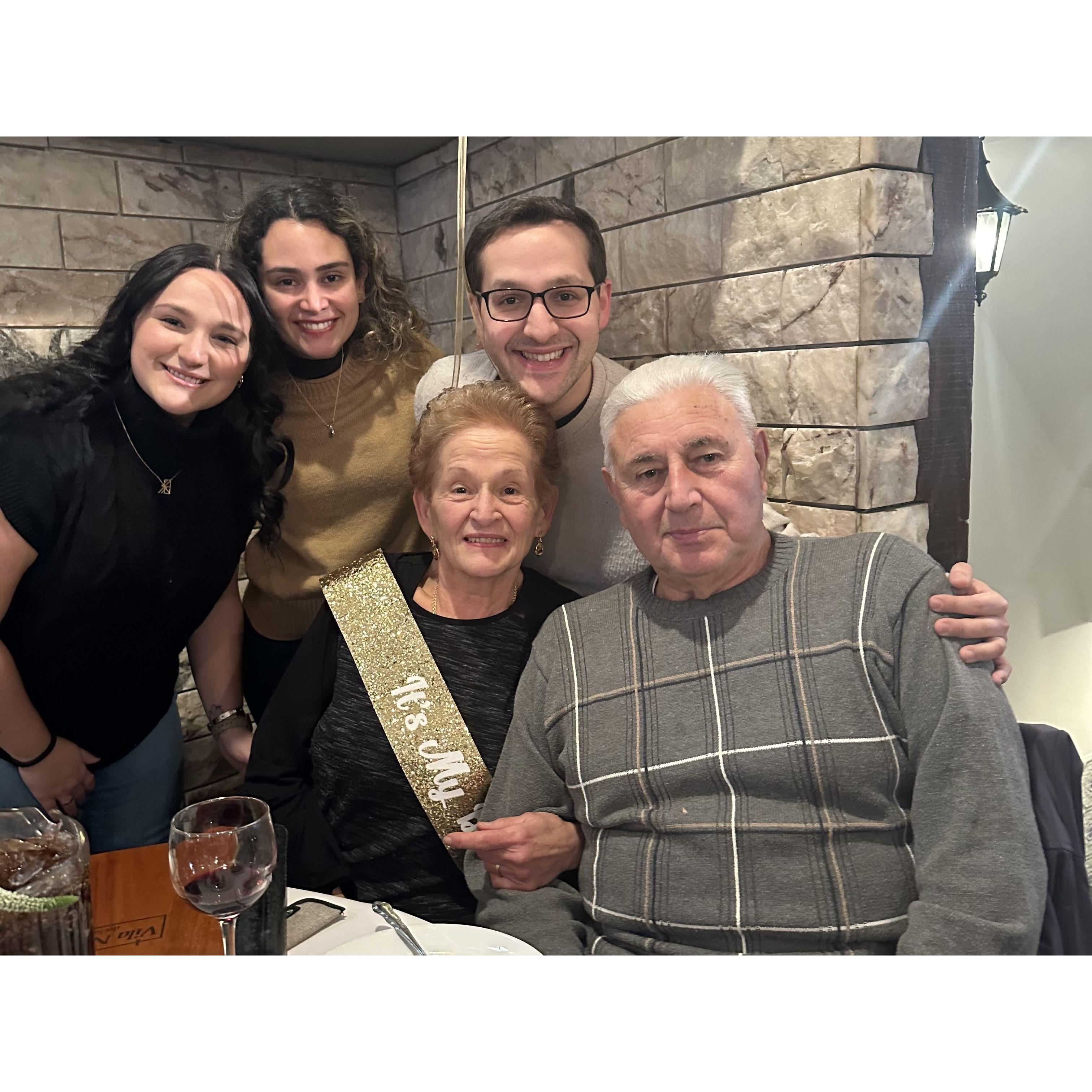 Surprising Nick's Grandmother Helen by going to NY for her 80th birthday party