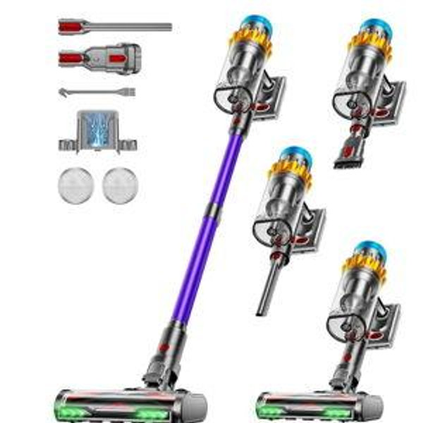 Cordless Vacuum Cleaner, Powerful Vacuum Cleaners for Home, LED Screen/for Home Pet Hair/Carpet/Hardwood Floor