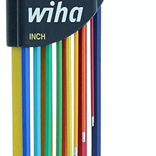 Wiha 13 Piece Ball End Color Coded Hex L-Key Set - Inch