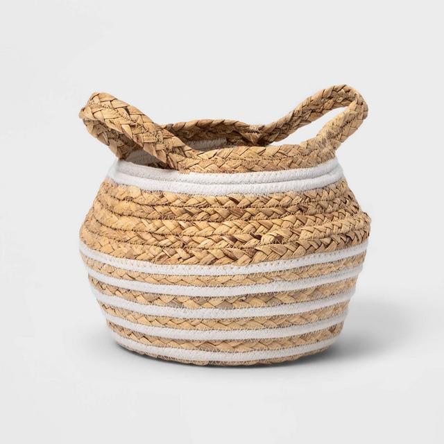 Small Water Hyacinth and Coiled Rope Storage Bin - Pillowfort™