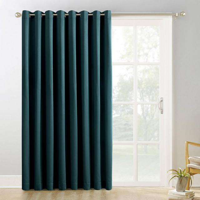 84"x100" Kenneth Extra Wide Blackout Grommet Top Door Curtain Panel Teal - Sun Zero