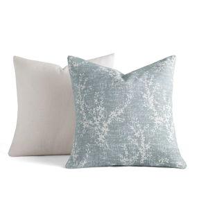 Home Collection 2-Pack Cotton Slub Decor Throw Pillows Light Blue