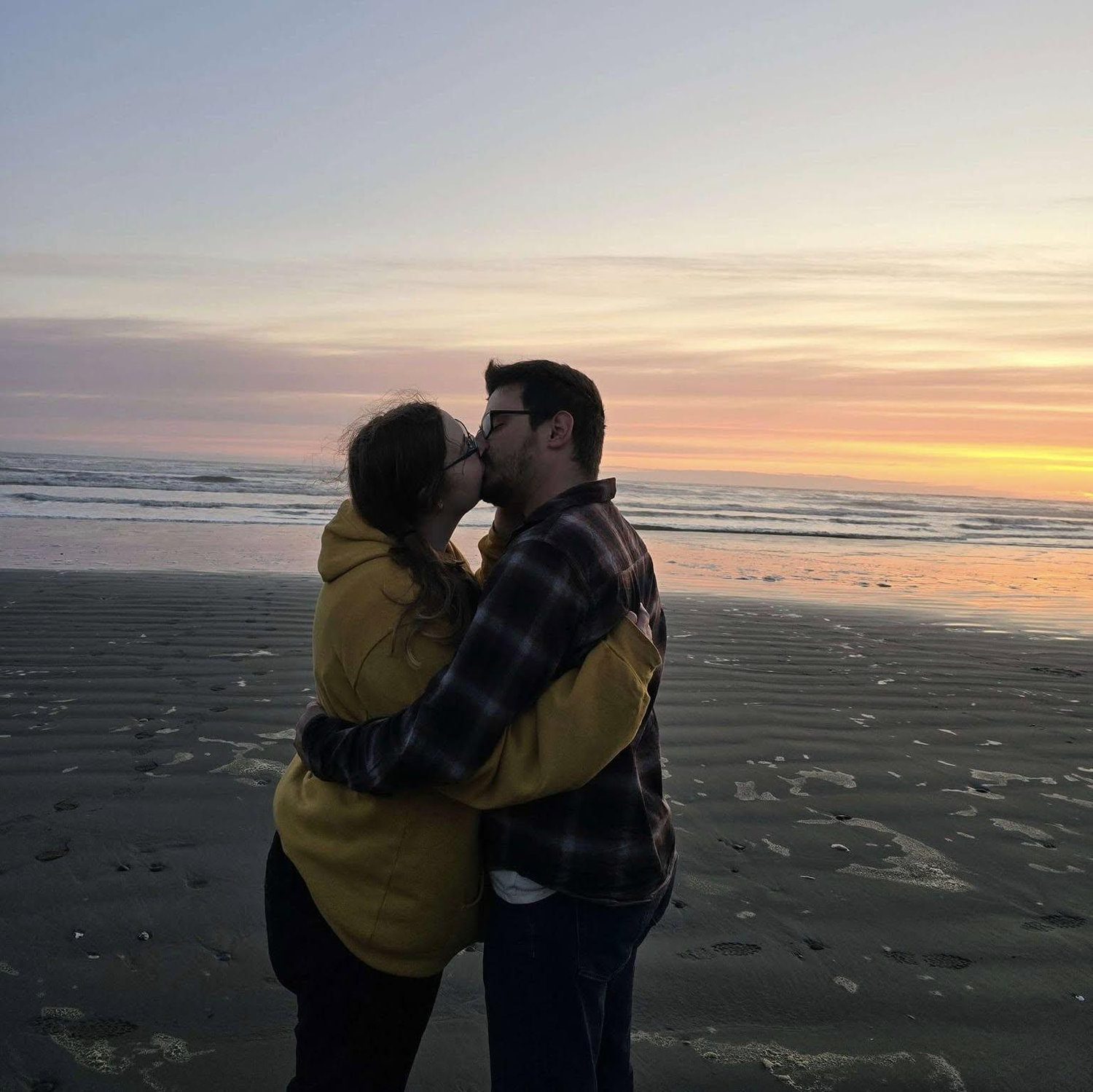 Sunset beach picture in Washington