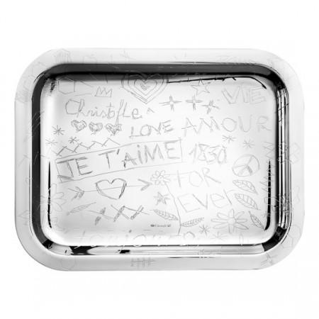 Christofle - Silver Plated Tray graffiti