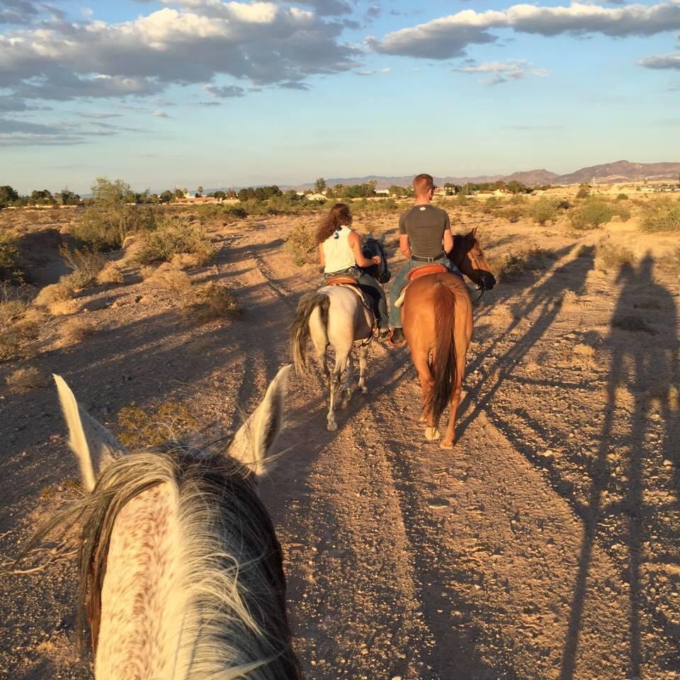 A stroll in the desert at sunset
