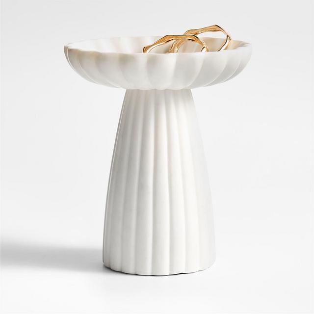 Jolie Tall Narrow Marble Pedestal 9.5"