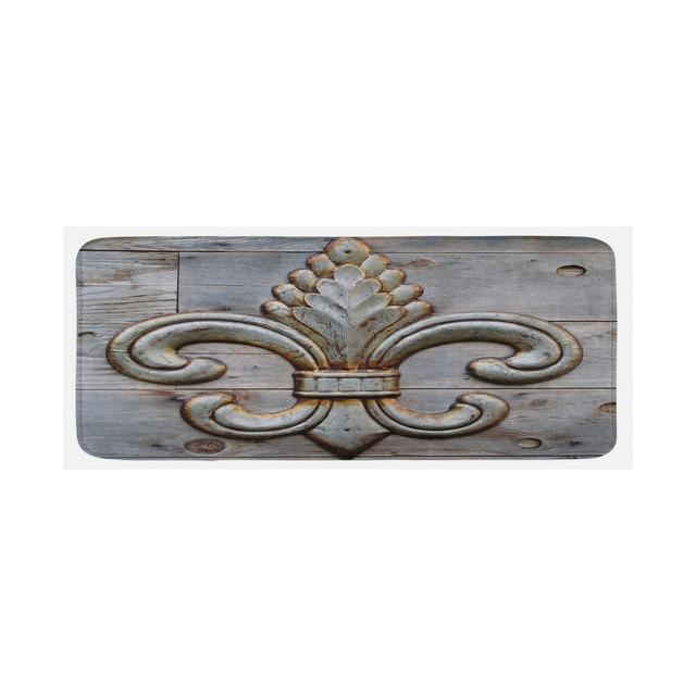 Ambesonne Fleur De Lis Kitchen Mat