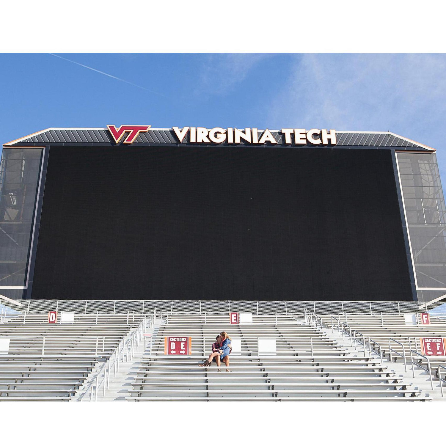 Engagement photo shoot at Virginia Tech