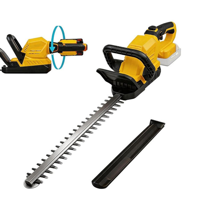 Cordless Hedge Trimmer 22-Inch Compatible with DEWALT 20V MAX Battery, 3000RPM Brushless Motor Electric Hedge Trimmer with 180°Rotatable Head, Battery Powered Bush Trimmer for Yard, Garden(Tool Only)