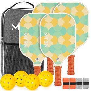 Pickleball Paddles, USAPA Approved Fiberglass Surface Pickleball Set with Pickleball Rackets, Pickleball Paddles Set ​for Men Women