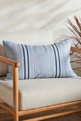 Blue Stripe Outdoor Pillow