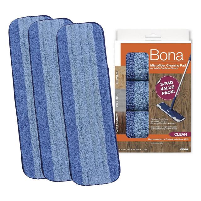 Bona Reusable Microfiber Cleaning Pad - 3ct