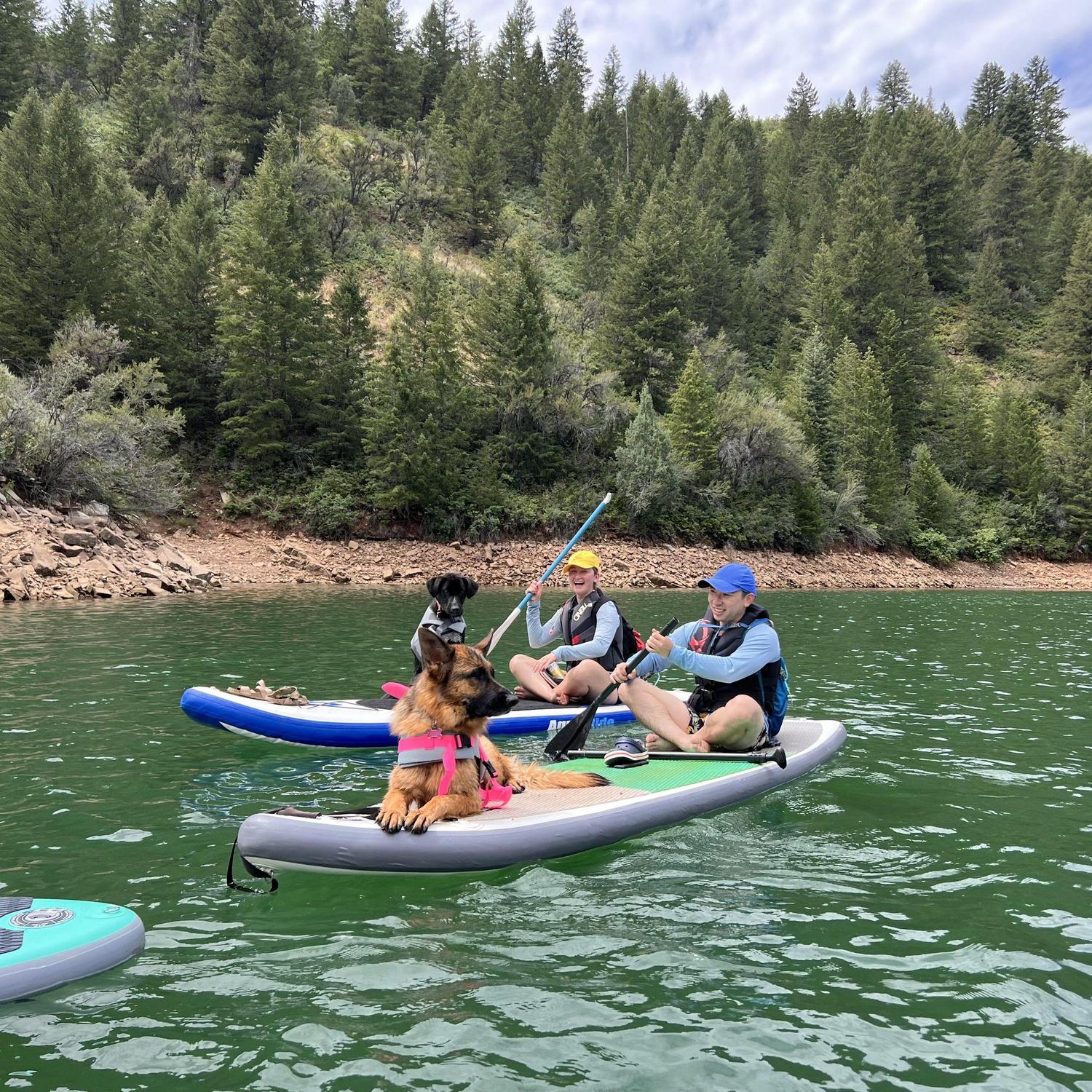Family photo at Causey Reservoir 2022