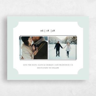 Seafoam, Green Wedding Save the Date - Blake Photo
