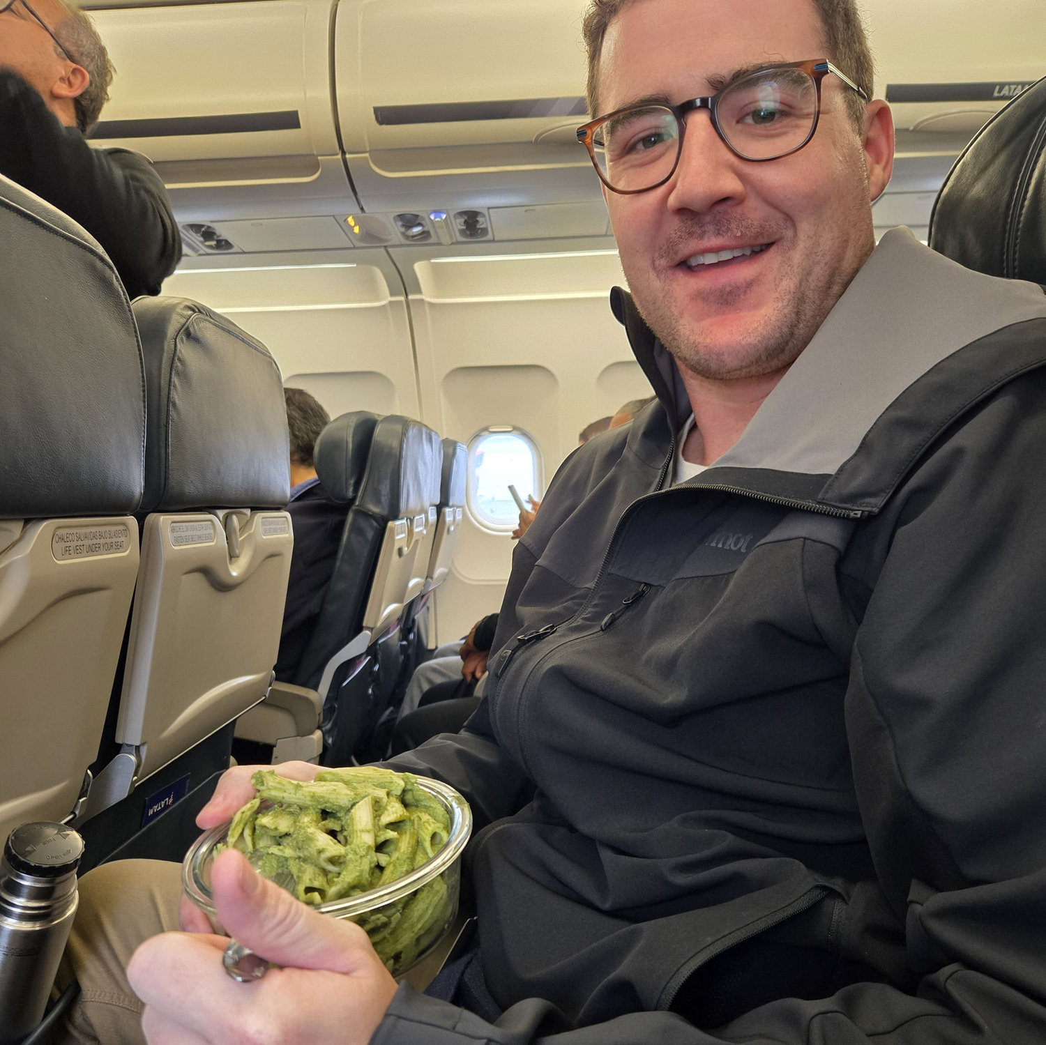 Nothing like some good homemade pasta on an early morning flight!