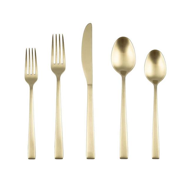 Fiesta Spark Champagne Satin 20 Piece Flatware Set, Service for Four