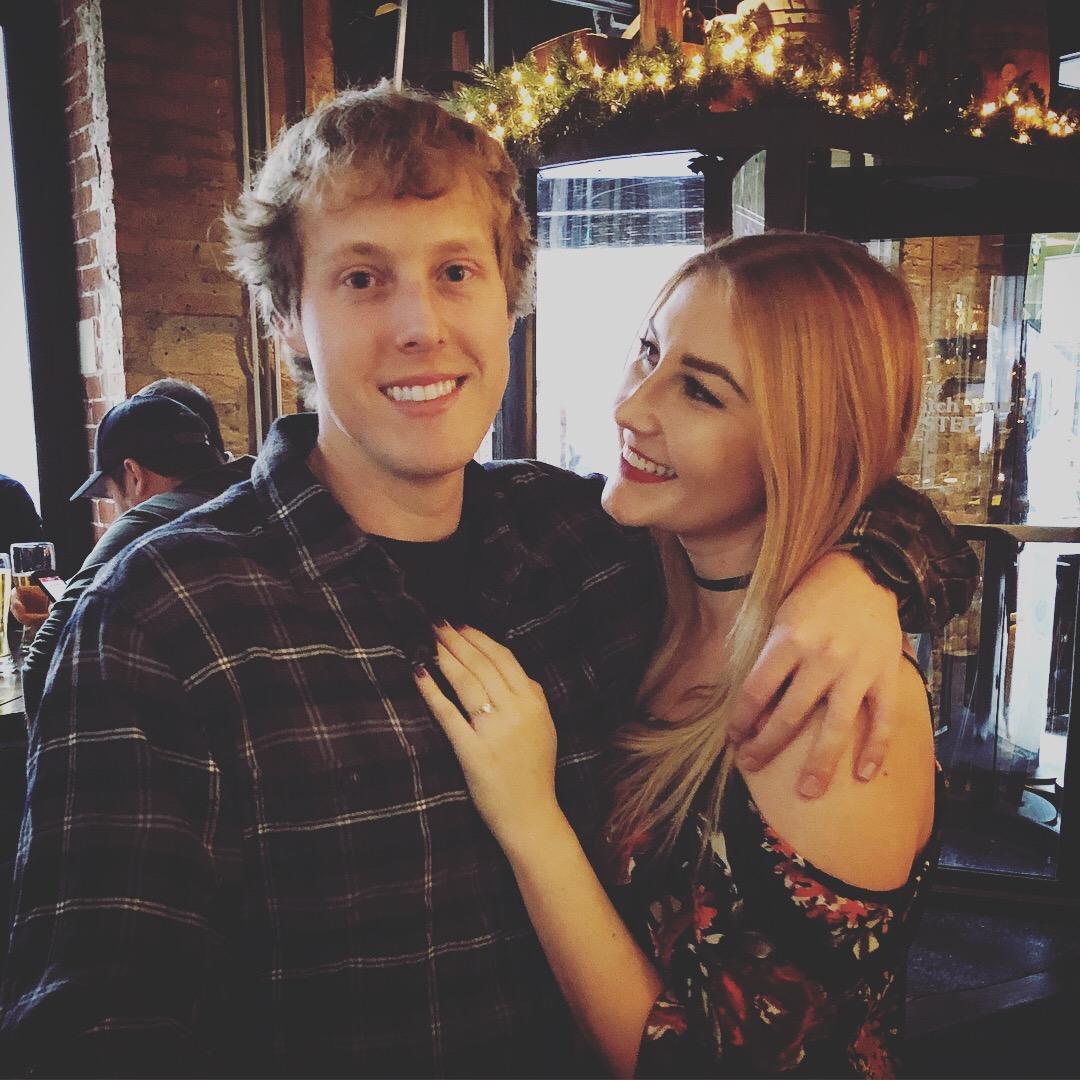 Celebrating in Chicago the weekend of our engagement