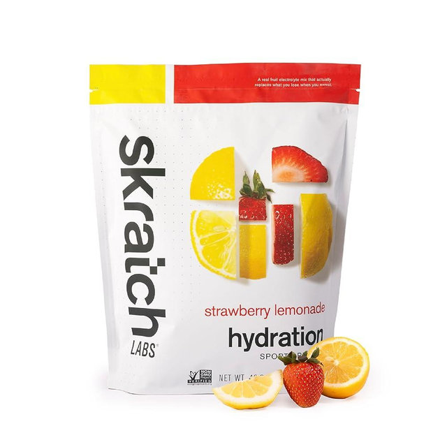 Skratch Labs Hydration Sports Drink Mix – Real‑Fruit Electrolyte Powder for Fast Hydration & Endurance | Strawberry Lemonade | 60 Servings | Vegan, Non‑GMO, Clean Ingredients