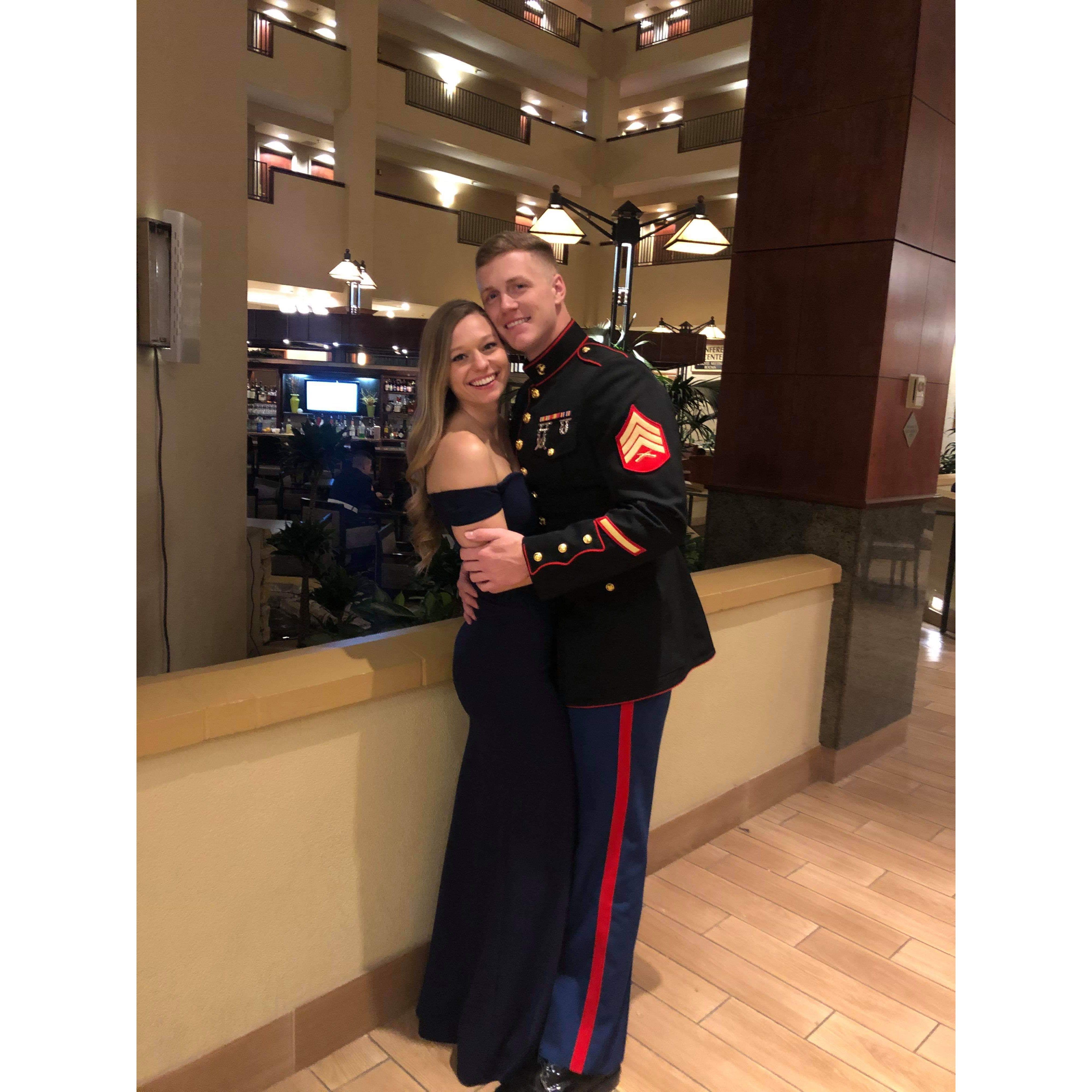 Our first official date at the Marine Ball