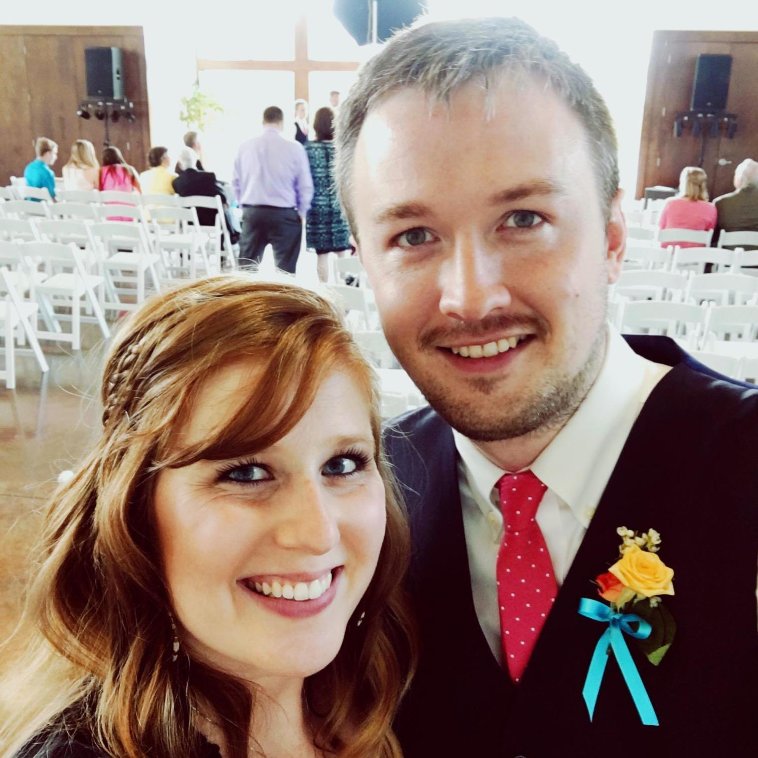 At Craig's sister's (Caroline's) wedding
