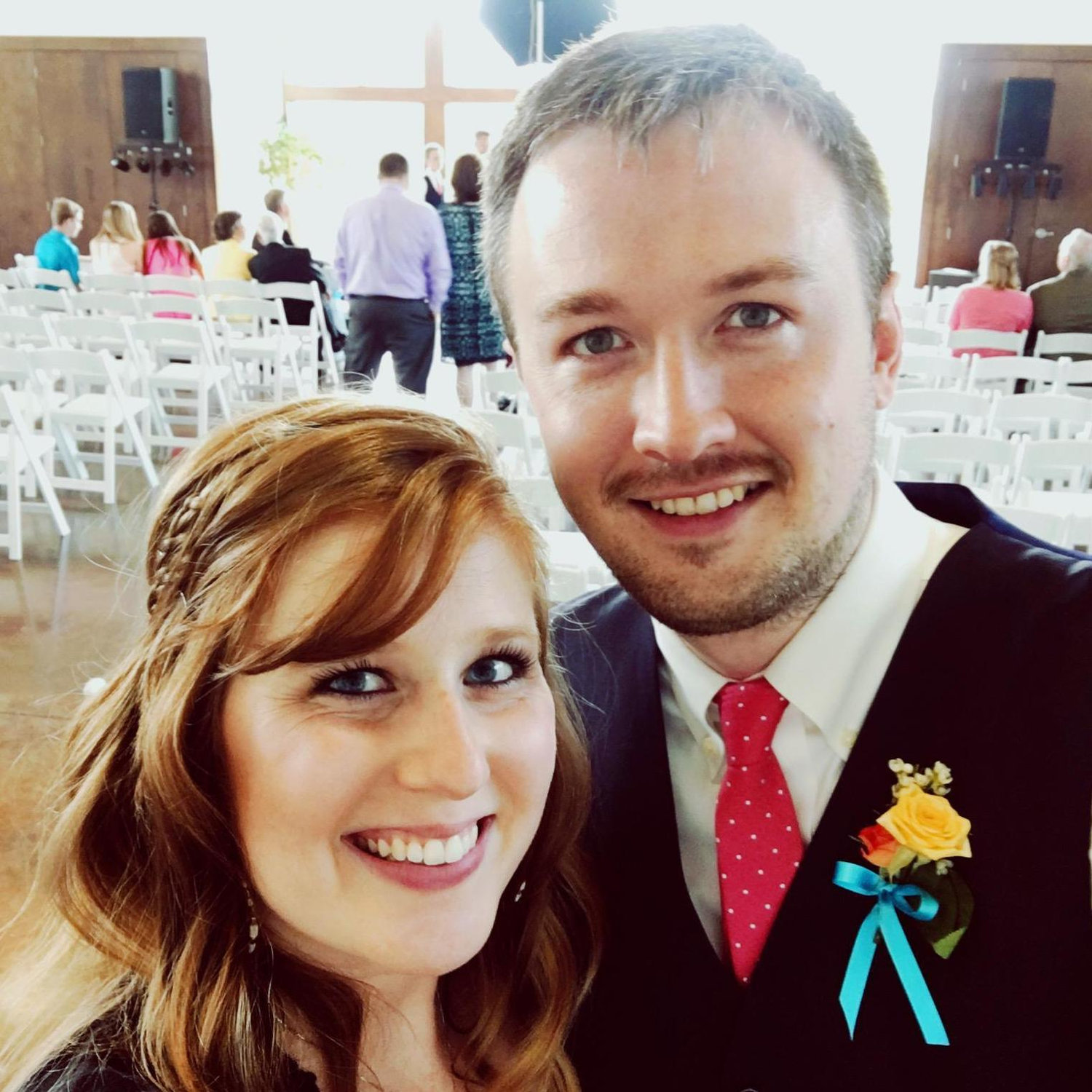 At Craig's sister's (Caroline's) wedding