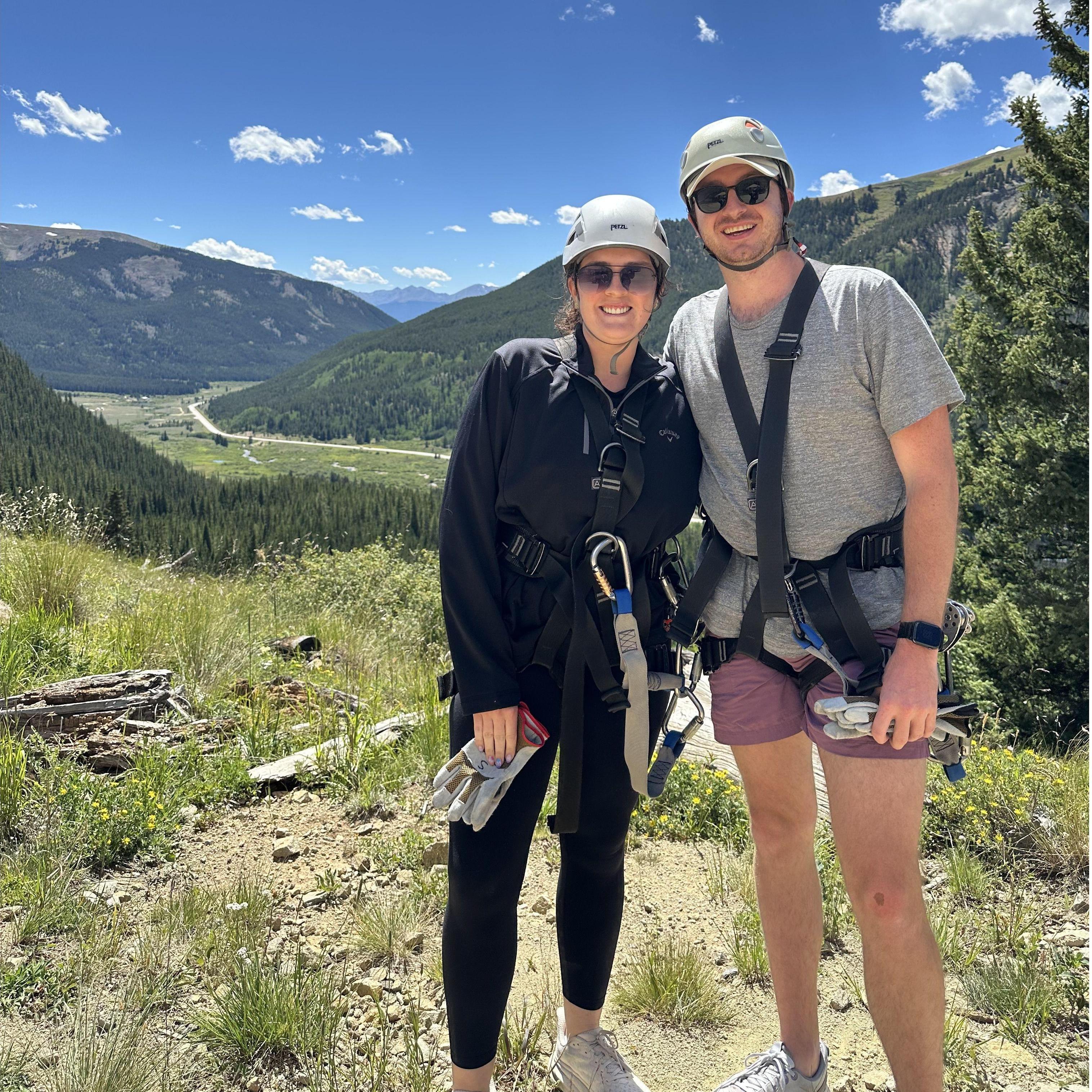 7.28.2024 | Celebrated 2 years together with white water rafting and zipping in the rockies