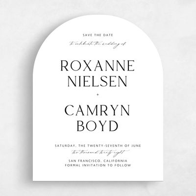 White Wedding Save the Date - Altair Classic