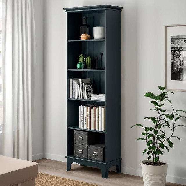 LOMMARP Bookcase - dark blue-green 25 5/8x78 3/8 "