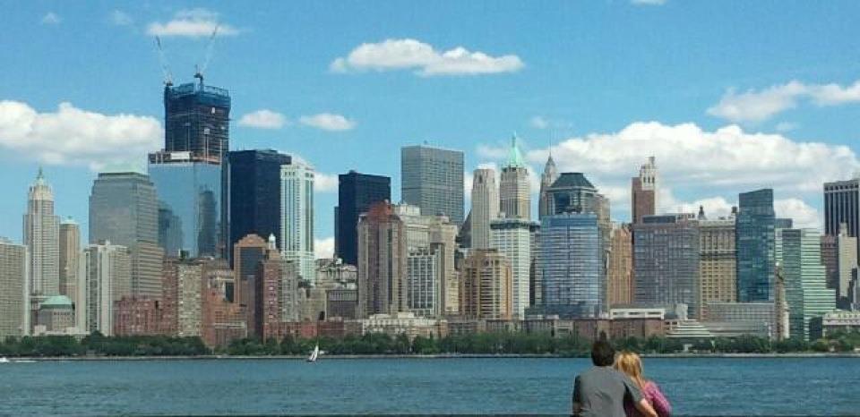 One of my favorite photos of us with the NY skyline