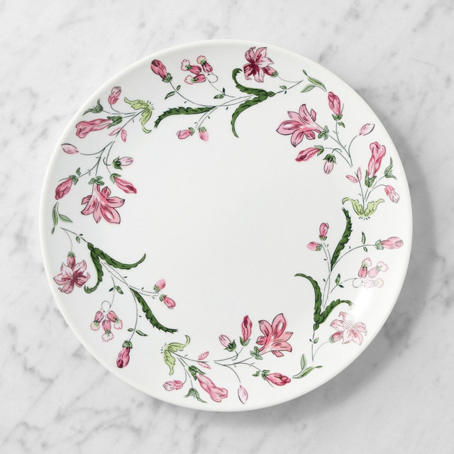Hill House x Williams Sonoma Climbing Vine Dinner Plates, Set of 8, Pink