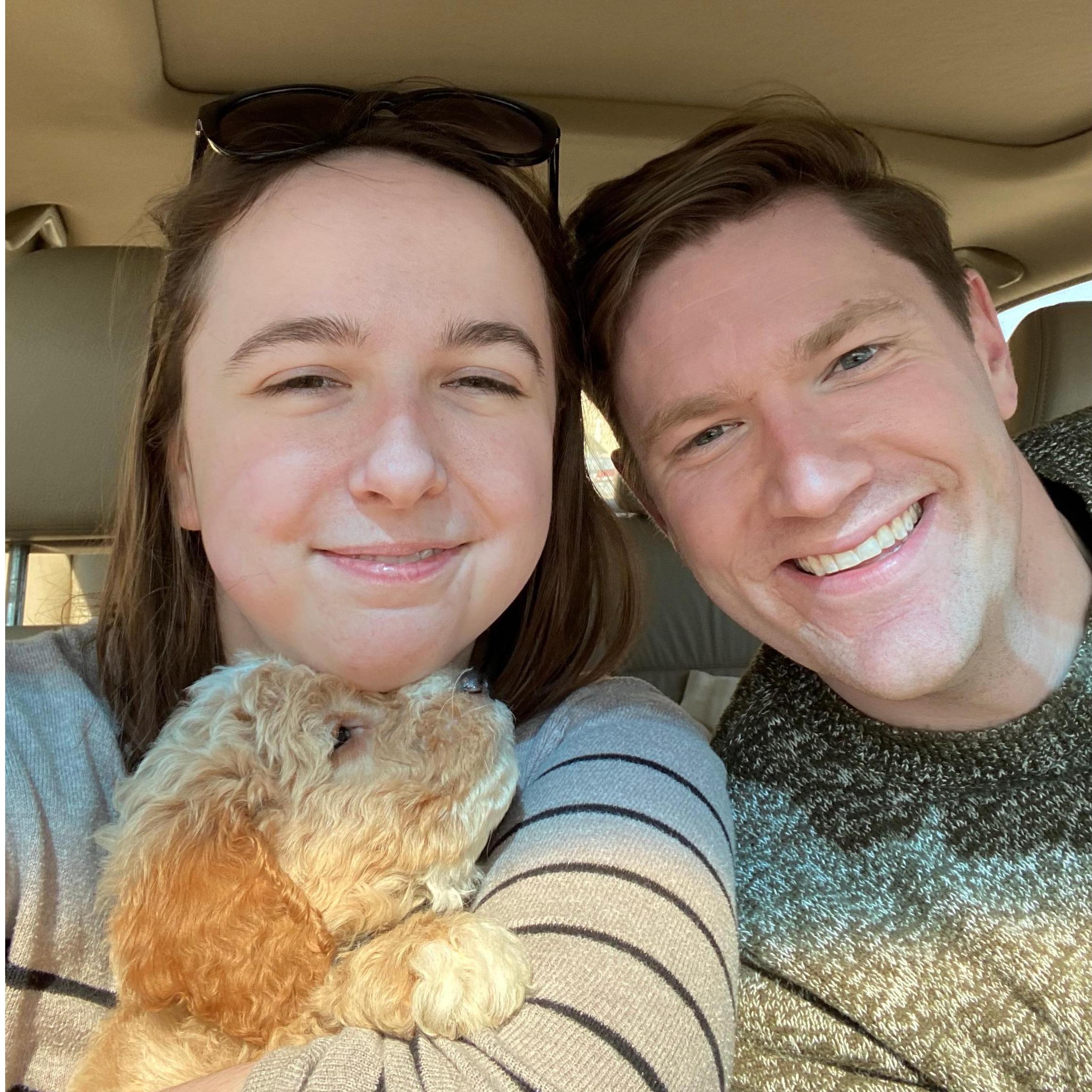 Picking up the light of our lives, the chicken nugget himself...Archie.