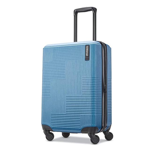 American Tourister Stratum XLT Expandable Hardside Luggage with Spinner Wheels, Blue Spruce