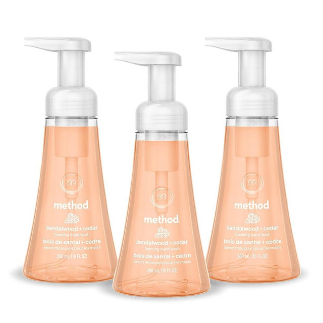 Method Foaming Hand Wash, Sandalwood + Cedar, 10 fl oz, 3 pack