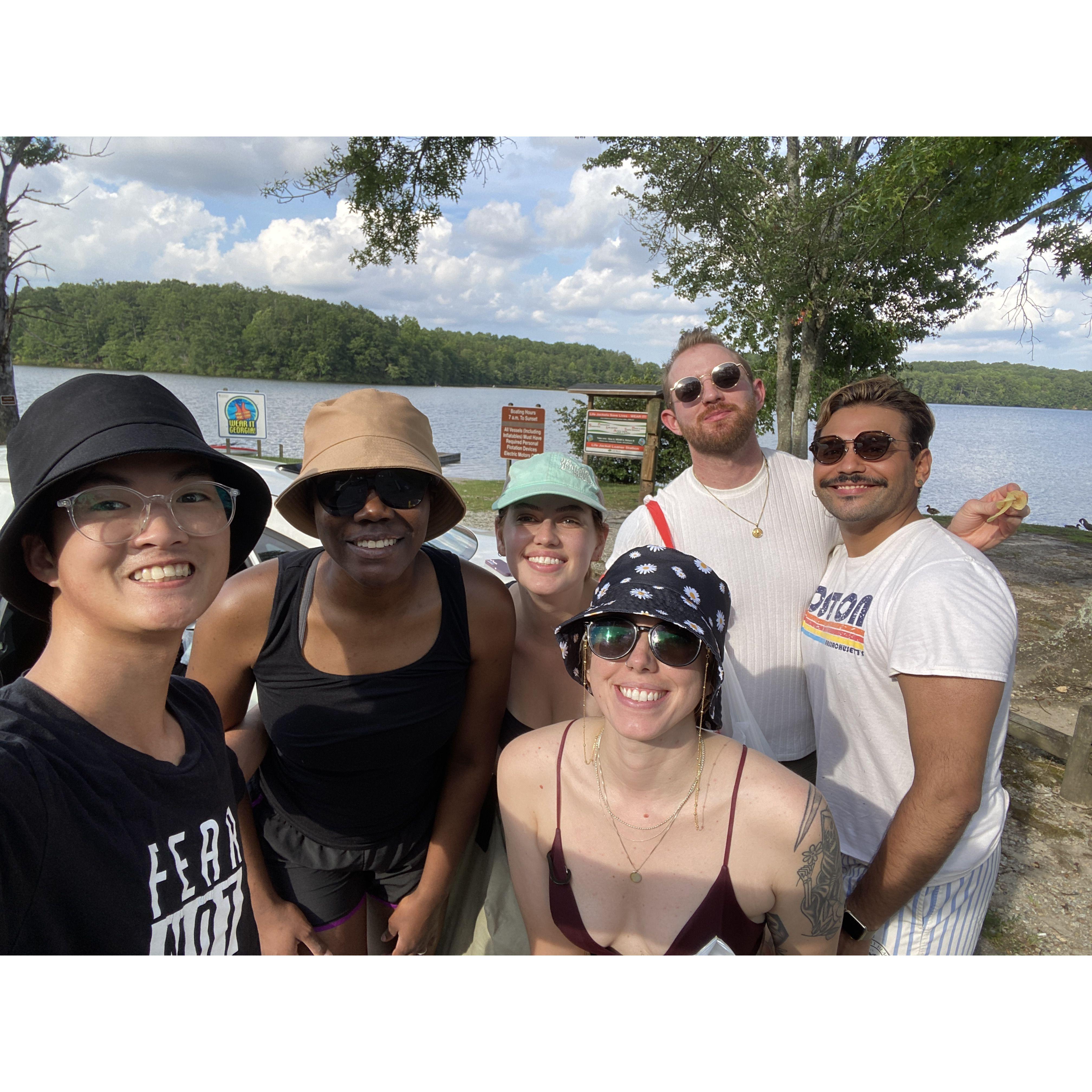 Lake day with Sarah, Faith, and Benji!