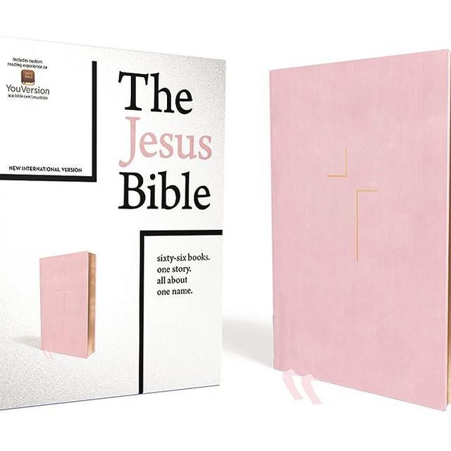 The Jesus Bible, NIV Edition, Leathersoft over Board, Pink, Comfort Print