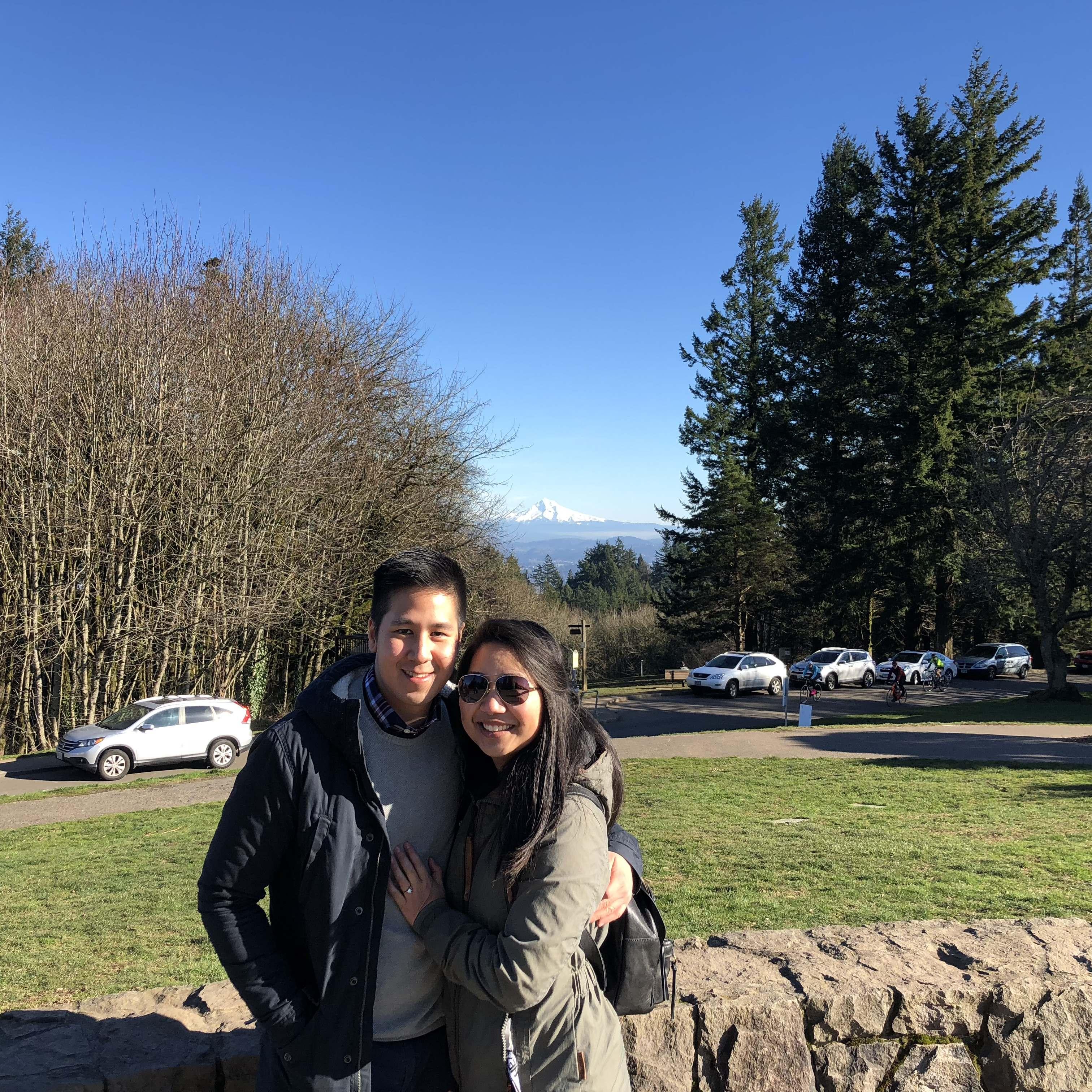 Marriage proposal 01/30/2019 at Council Crest Park, Portland, OR.