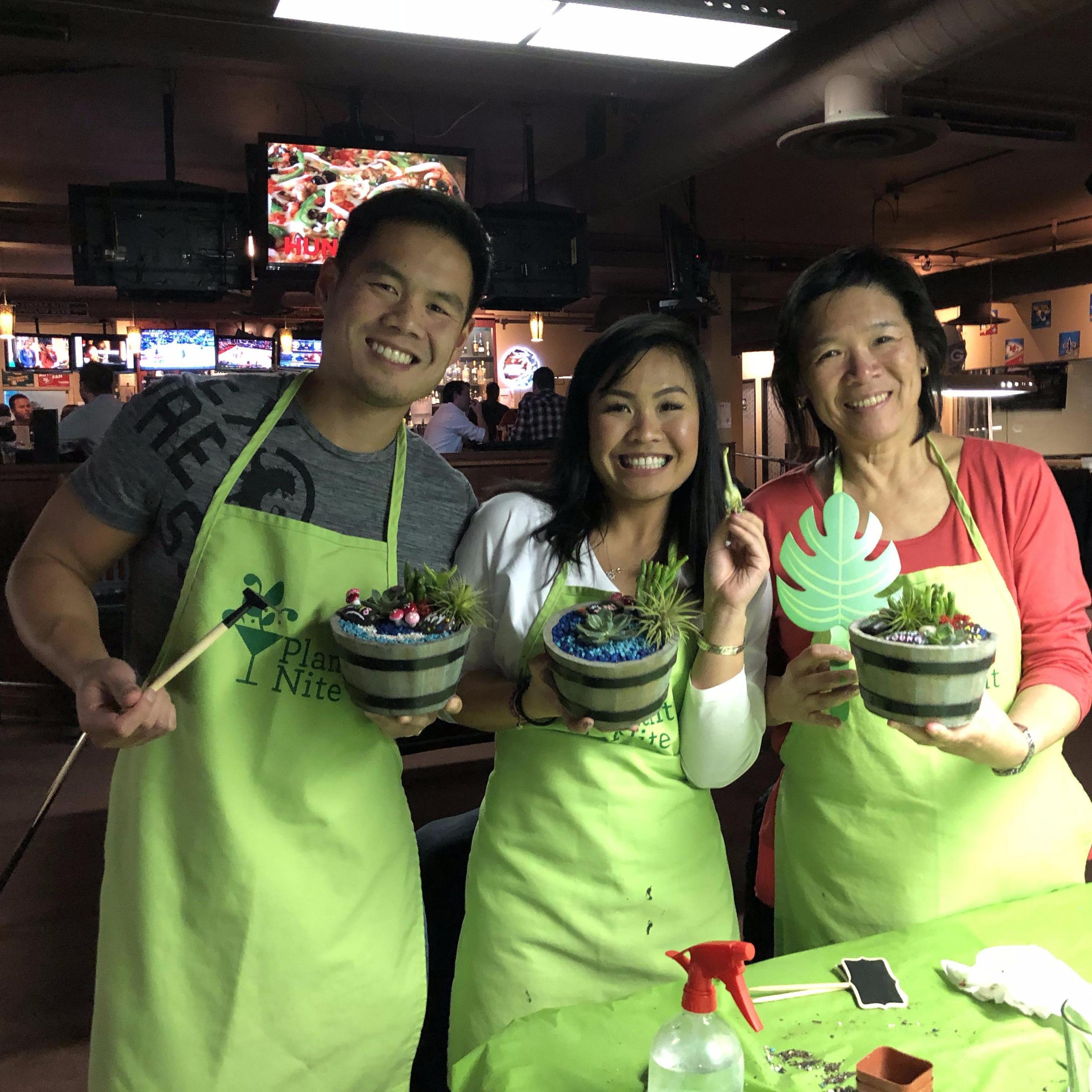 Plant nite with MamaYoung. "Planting the seeds for our future" --KennethPaul