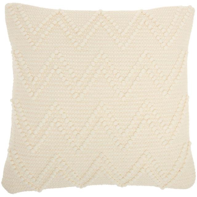 18"x18" Life Styles Chevron Loops Square Throw Pillow Off White - Mina Victory