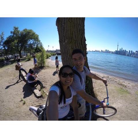 Biking around Toronto during our second visit to Canada!
