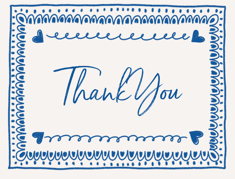 Ceres Landscape | Lightest Blush | Zola Thank You Cards