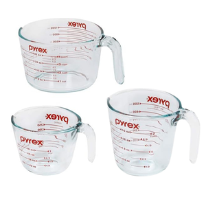 Pyrex Essentials (3-Pack) Glass Measuring Cups Set