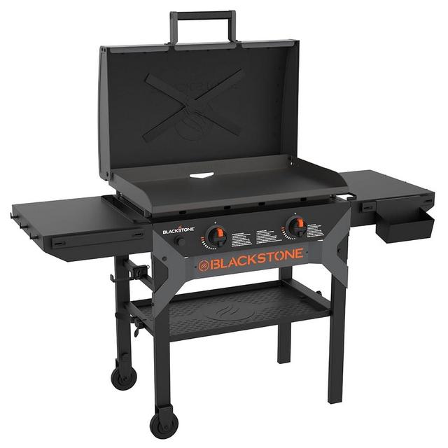 Blackstone 2311 Iron Forged 28” Omnivore Griddle with X-Braced Hood, Powder Coated Steel, Black