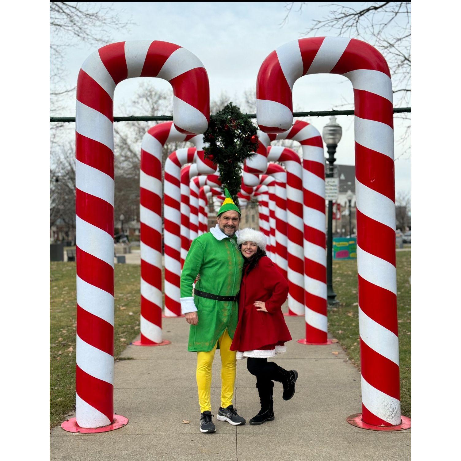 Christmas '23 Kip surprised MH by changing into his Buddy the elf costume and she surprised him by dressing up as Mrs. Claus... the costumes were well received