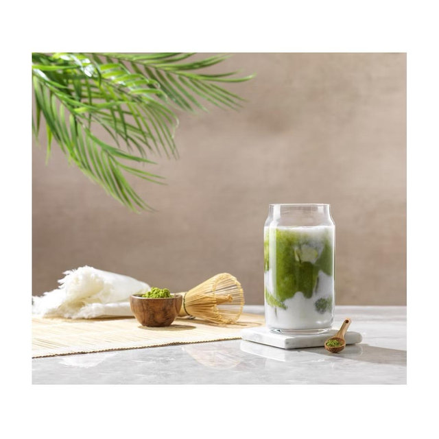 JoyJolt Classic Can Shaped Tumbler Drinking Glass Cups - 17 oz - Set of 6 Highball Drinking Glasses