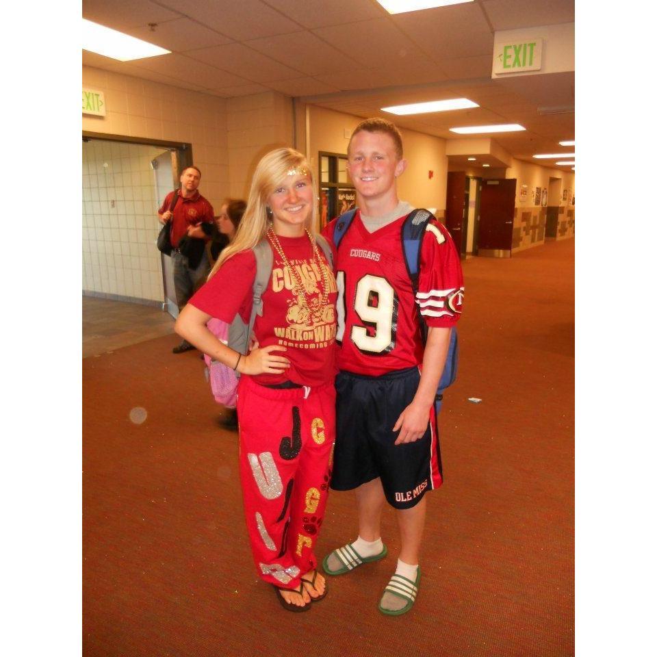 Homecoming junior year! We had just started dating at this point
