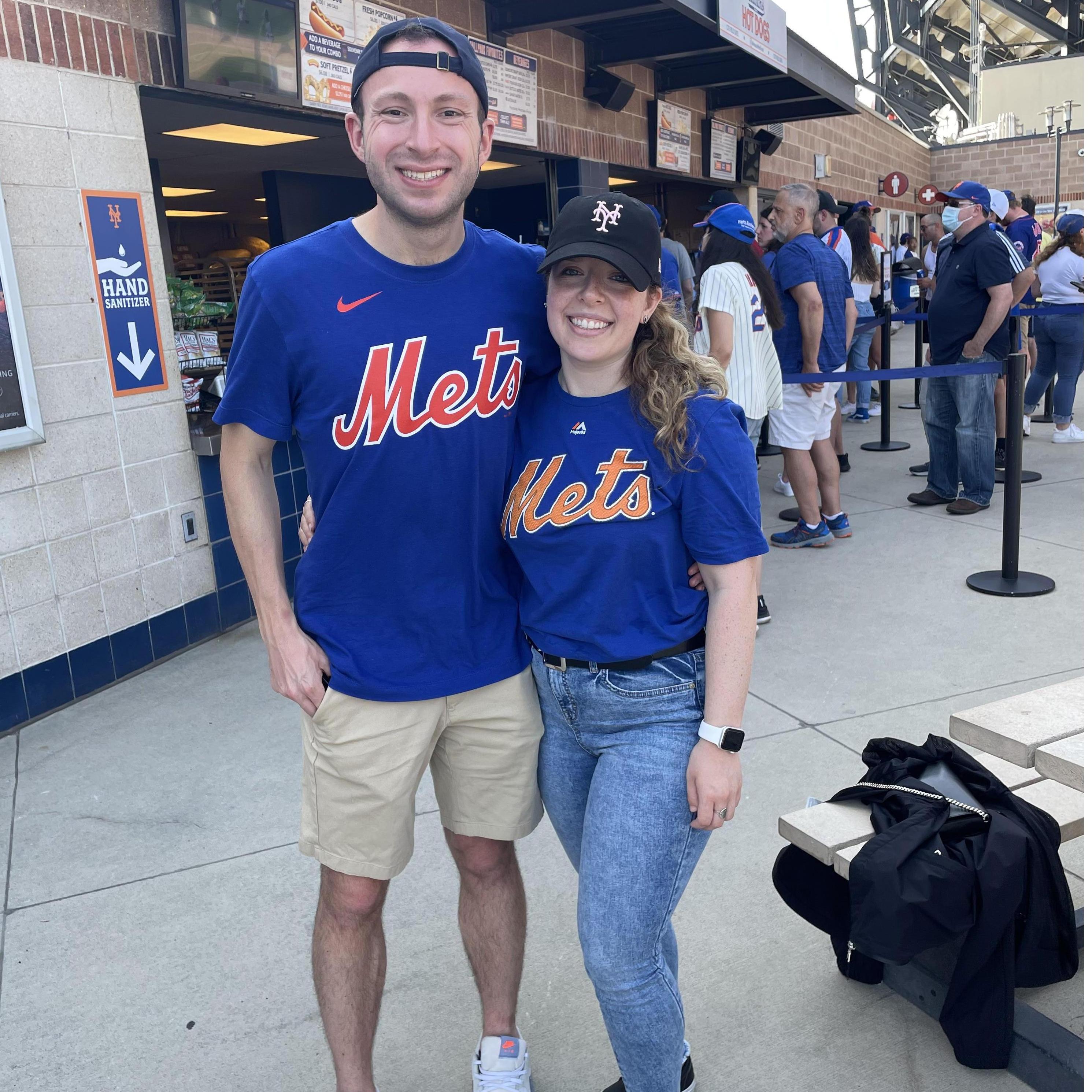 At a Mets game in Summer 2021.