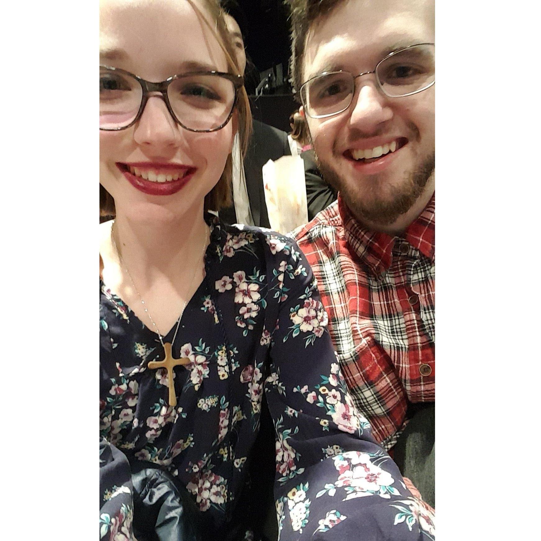 This is the first photo from 2018. We went to a film festival at my (Shayna) college!