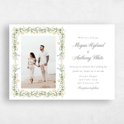 White Wedding Invitation - Nektar Photo