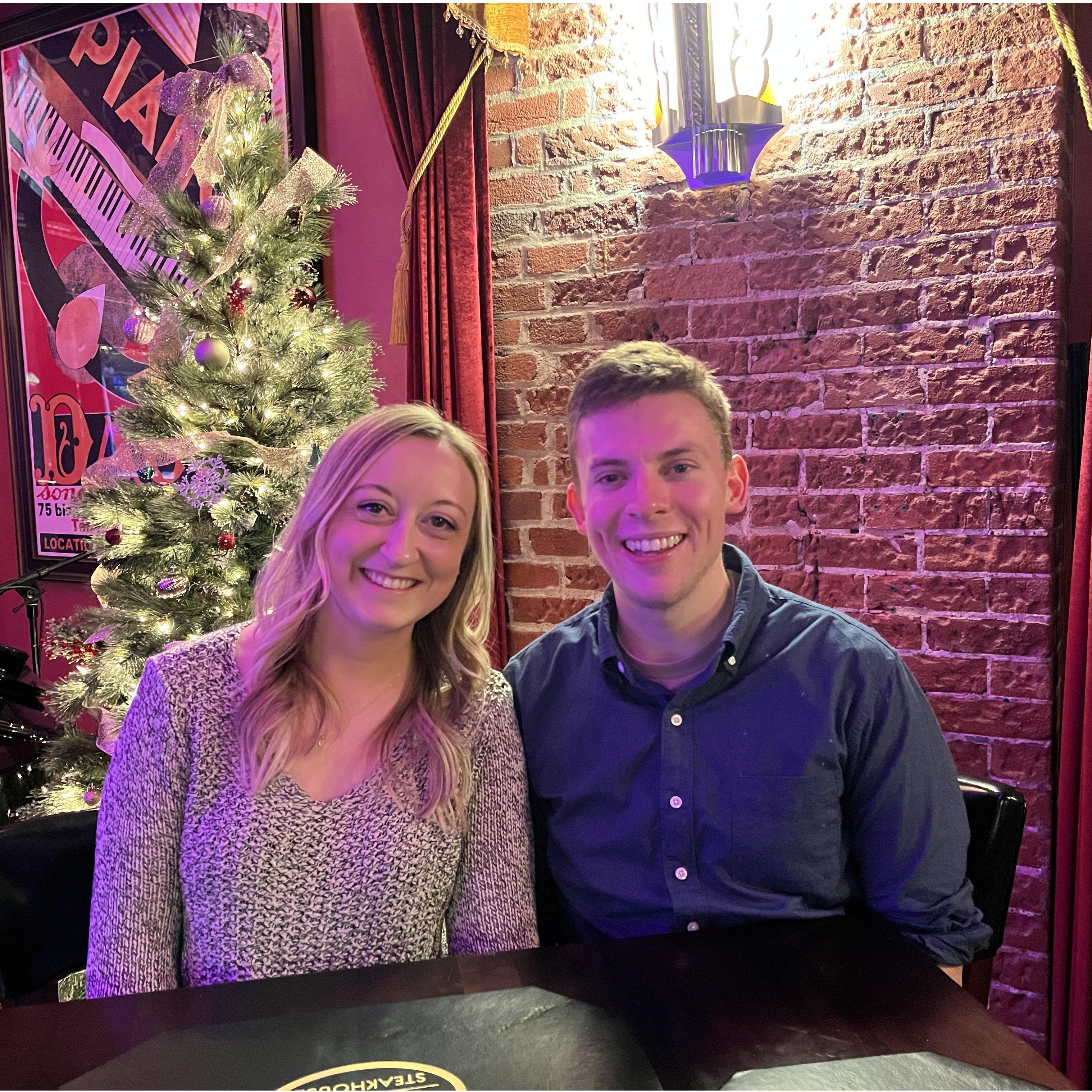 First birthday celebrated together and the night I told him I loved him (I thought it would be sweet to wait until his birthday and surprise him but he still gives me grief for making him wait a day).